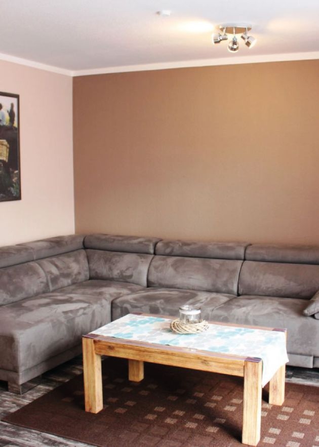 Große Wohnlandschaft der Ferienwohnung Tag am Meer